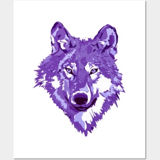 Purple Lone Wolf Totem Animal Spirit Guide Cheeky Witch Posters and Art